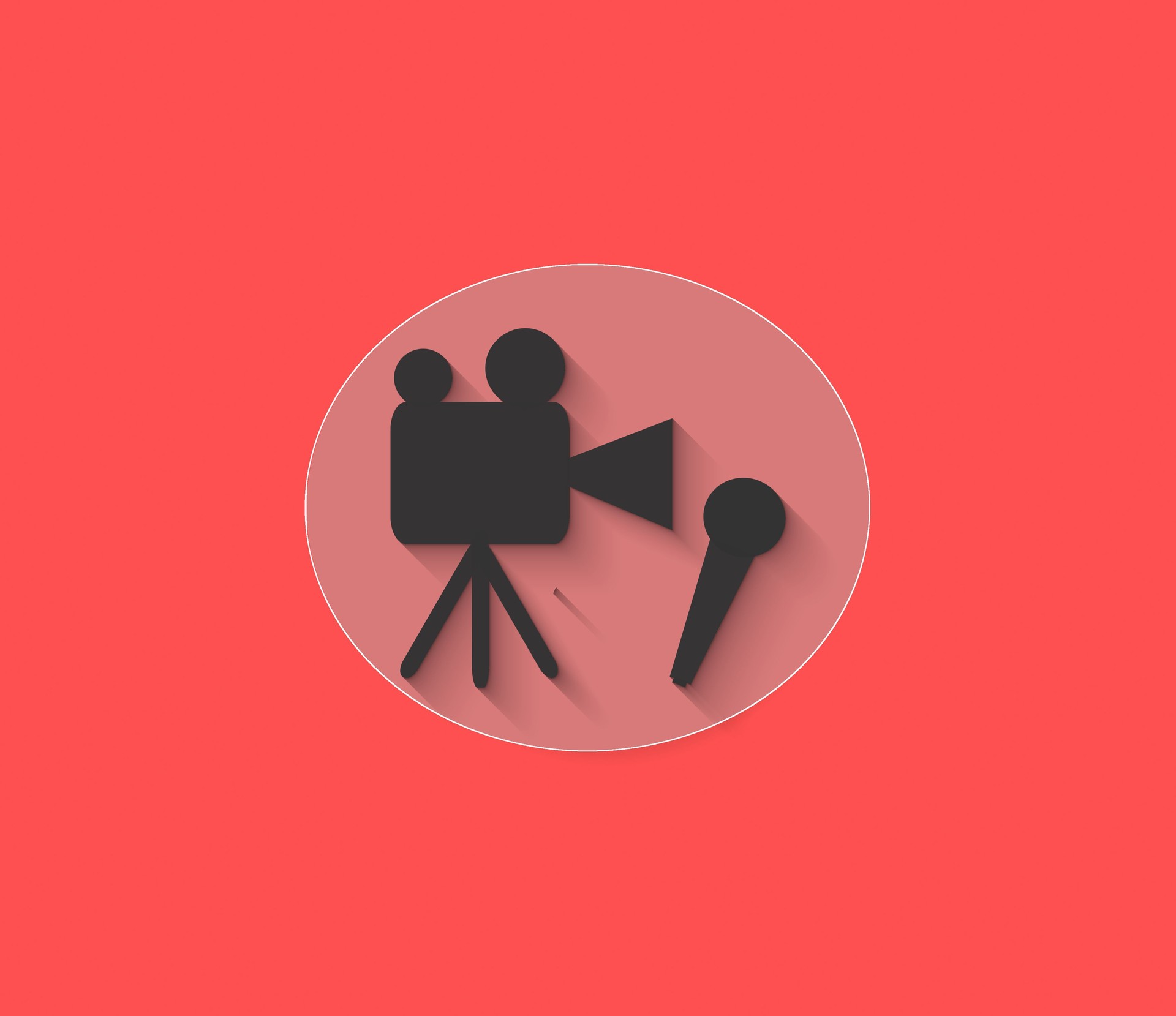 This icon represents camera and mic and it is related to news media. this symbol is also used to represent electronic media, as one of the warrior of Covid-19.